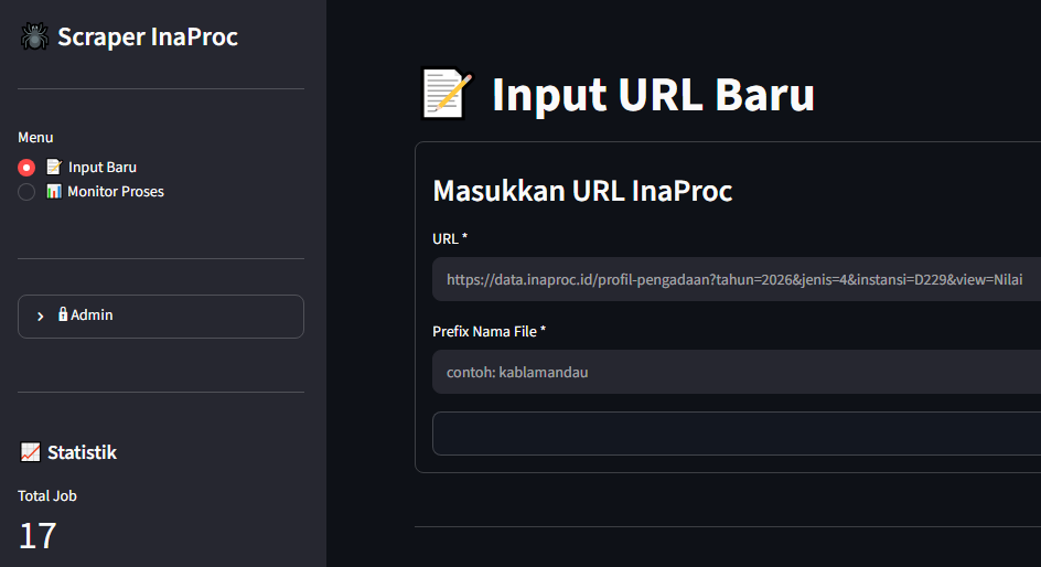 Peluncuran Web Scraper INAPROC: SIRUP dan Rekapitulasi Belanja pengadaan vs Total Input SIRUP per OPD